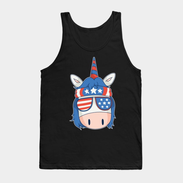 American unicorn rebels flag Tank Top by Midoart